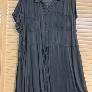 Casual Denim Shirt Dress